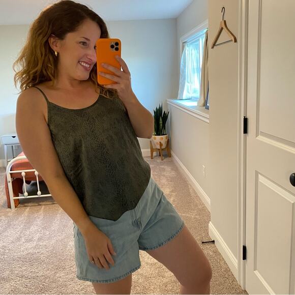 NWT ATM Green Silk Snake Animal Print Cami Top Small - Picture 3 of 12